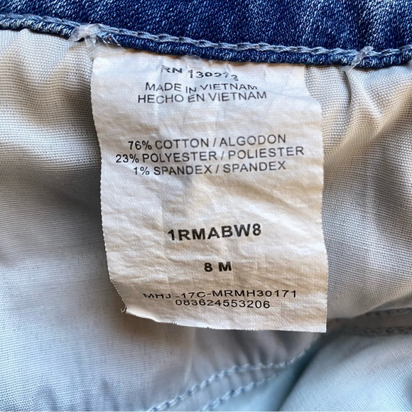 Riders by Lee Womens Capri Jeans Sz 8 Blue Medium Wash Mid-Rise Stretch Denim - Picture 6 of 10